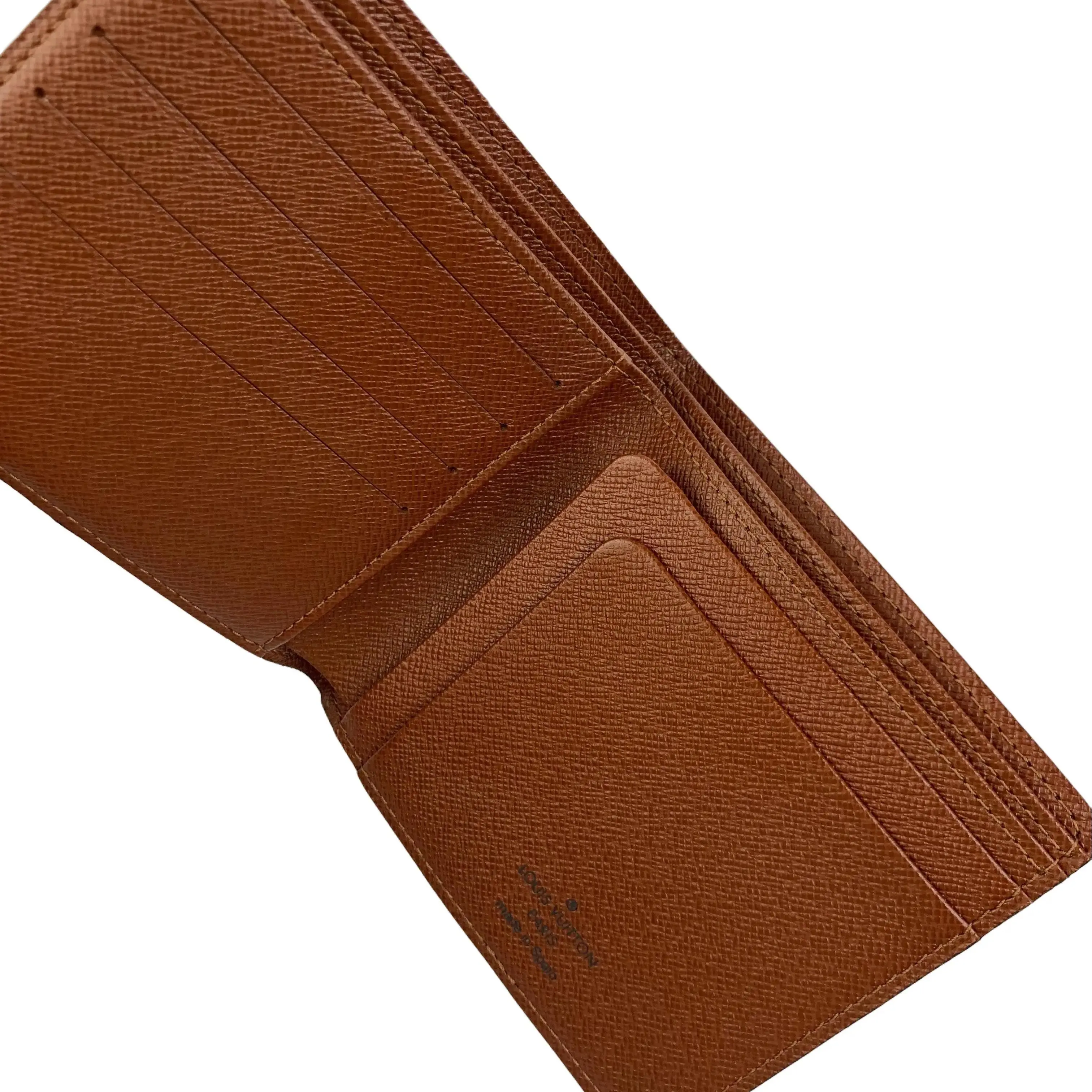 Pre-owned Louis Vuitton canvas Small Leather Goods Mens Multiple Bifold Wallet