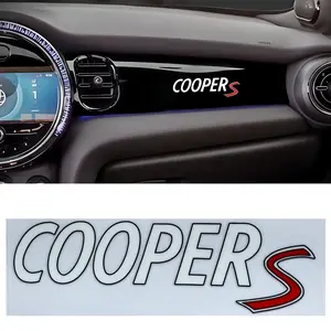 1PC Car Sticker Sporty Cooper S Decal with Exclusive Interior Logo Element for MINI Car Dashboard Distinctive Decoration Eye-Catching Personalized Interior Identification Sticker Car Accessories Automobile Decals Automotive Decoration