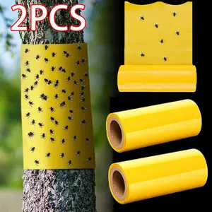 Double-Sided Sticky Pest Control Tape, 10cm X 220cm, Self-Adhesive, Effective for Ants, Moths, Caterpillars, Outdoor Use