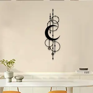 1pc Crescent Moon Metal Wall Art, Crescent Moon Statue Mural, Perfect for Small Wall, Bathroom, Celestial Decor, New Moon Decor, Ideal Gift for Stargazers