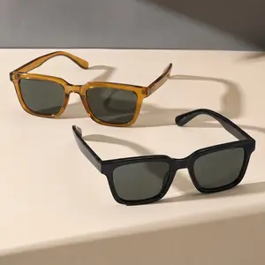 New Horizons Retro Square Fashion Sunglasses for Women Men Thick Frame Anti-Glare UV400 Protection Stylish Travel Beach Eyewear Classic Unisex SunGlasses,Y2K Glasses,Mother's Day gift,#SummerVibes
