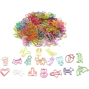 150 count Assorted Shaped Paper Clips, Fun , Tree, Flower,  Designs, Coated Stainless Steel, 1.0 Inch, Assorted Colors