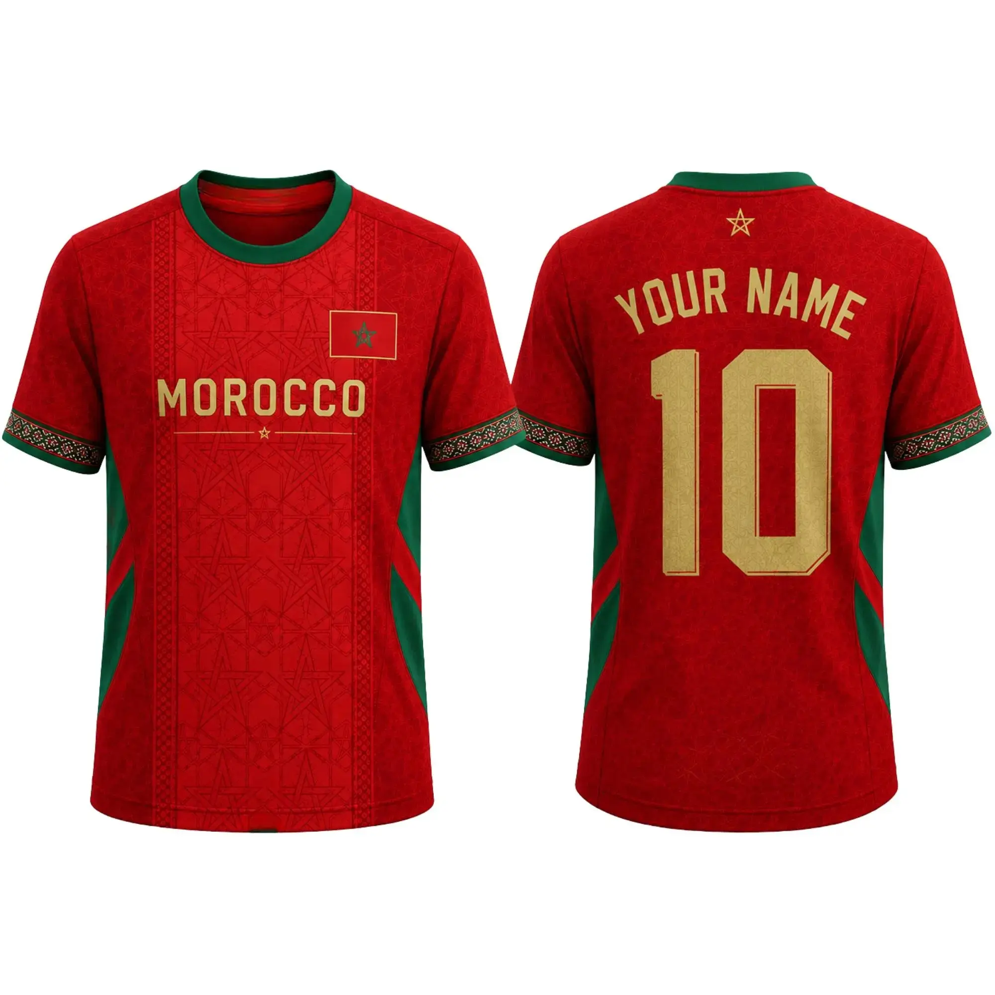 Morrocco Atlas Lions Fan Jersey | 2026 National Pride Full Size Collection – Bold Embroidered Crest Badge, Ultra-Airy Poly-Cotton Weave, Advanced Cooling Comfort Technology, Sweat-Wicking Performance Fabric, Relaxed Everyday Wearable