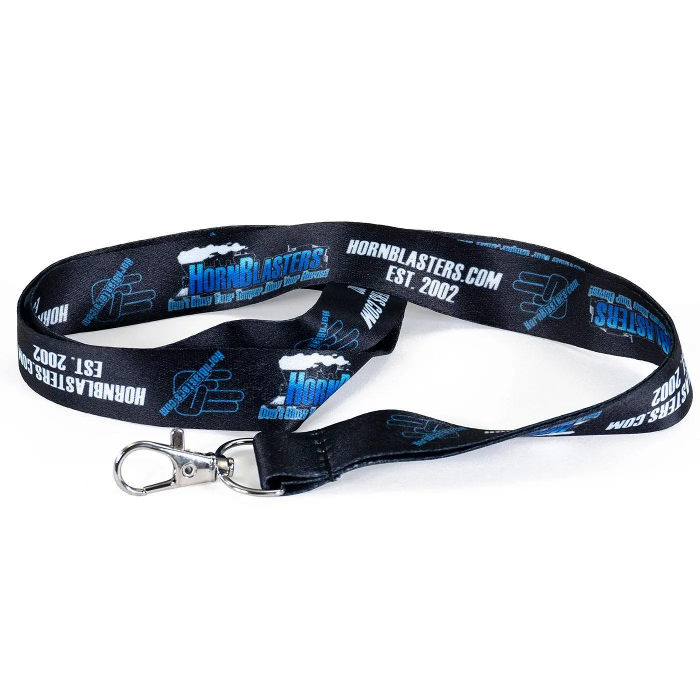 HornBlasters Lanyard - Black with Metal Clip & Durable Fabric | Perfect for Car Shows & Meet-Ups | Show Your HornBlasters Loyalty, Keys, Accessible, Convenient, Train Logo, Shocker Logo