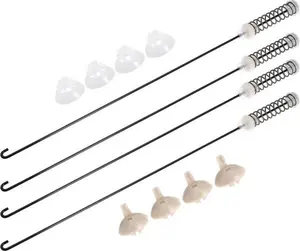 4-Piece Washer Suspension Rod & Spring Kit with 8 Accessories Universal Replacement for Whirlpool Maytag Kenmore Amana Samsung Washing Machines Reduces Vibration Noise