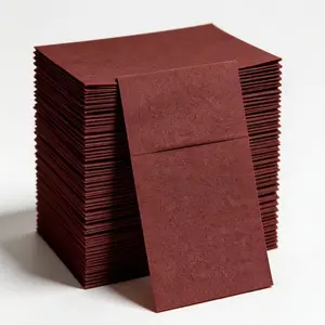 Softure 50 pack Premium Burgundy Airlaid Paper Napkins with Built-in Cutlery Pocket - Soft, Linen-Feel, Cloth-Like Disposable Dinner Napkins Hand Towels for Weddings, Parties, and Fine Dining