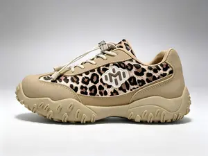 Women's Leopard Print Chunky Platform Sneakers, Non-Slip Casual Walking Trainers, Fashion Tennis Shoes for Women, Sports Footwear for Running, Sneakers For Women, Women's Sneakers