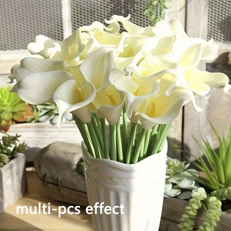 Artificial Calla Lily Decorative flowers, Fake Decorative Flowers, Floral Decoration, suitable for bride wedding bouquet center decorations, home, kitchen, party, wedding, office, garden, porch decorations