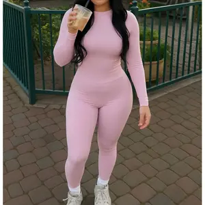 Baddie Basic Long Sleeve Set (BabyPink)