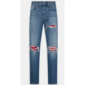 Mike Amiri Suede Straight MX1 Indigo Jeans Size 33 (MSRP: $1,290)