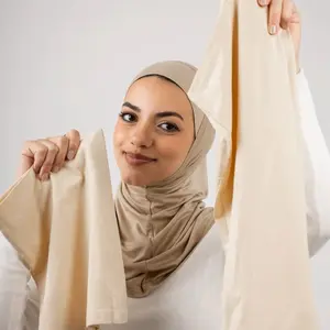 2pcs Syrian Hijab Pure Lycra Cotton