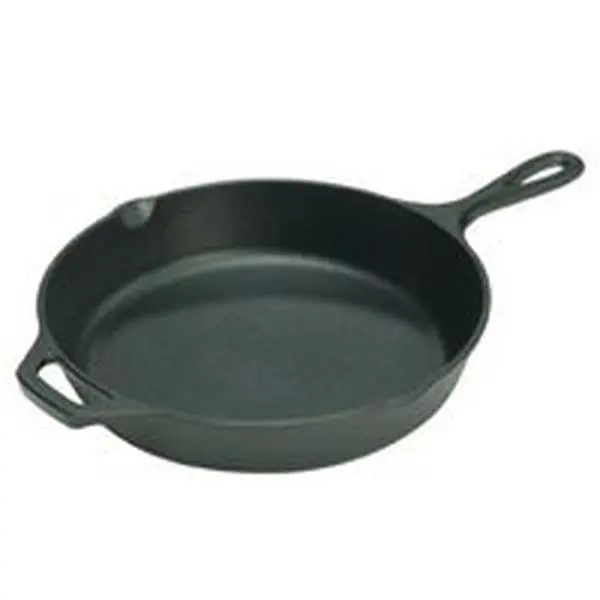 Lodge Mfg L12SK3 13.25 In. Pre-Seasoned Cast Iron Deep Skillet with Assist Handle - Oven-Safe, Heat-Resistant Cookware for Cooking, Campfire Use - Flat Bottom Pans & Woks Category