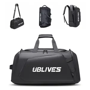 Gym Duffel Bag for Men Women with Shoe Compartment, Waterproof Sports Crossbody Bag Backpack with Dry and Wet Seperation for Travel Sports Yoga Fitness Workout
