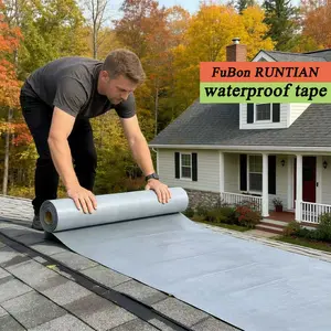 1 sheet heavy-duty polyethylene roof leak repair waterproof tape, multiple sizes avail. Resists extreme temps (-76°F~230°F). Weatherproof industrial adhesive for tiles, gutters, metal roofs & roof decks. Versatile waterproof tape.