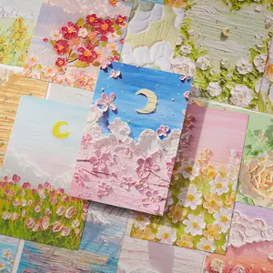 30 Beautiful Oil Painting Theme Postcards, Artistic Small Fresh Hard Cards, Perfect for Greeting and Collecting, High-Quality Design