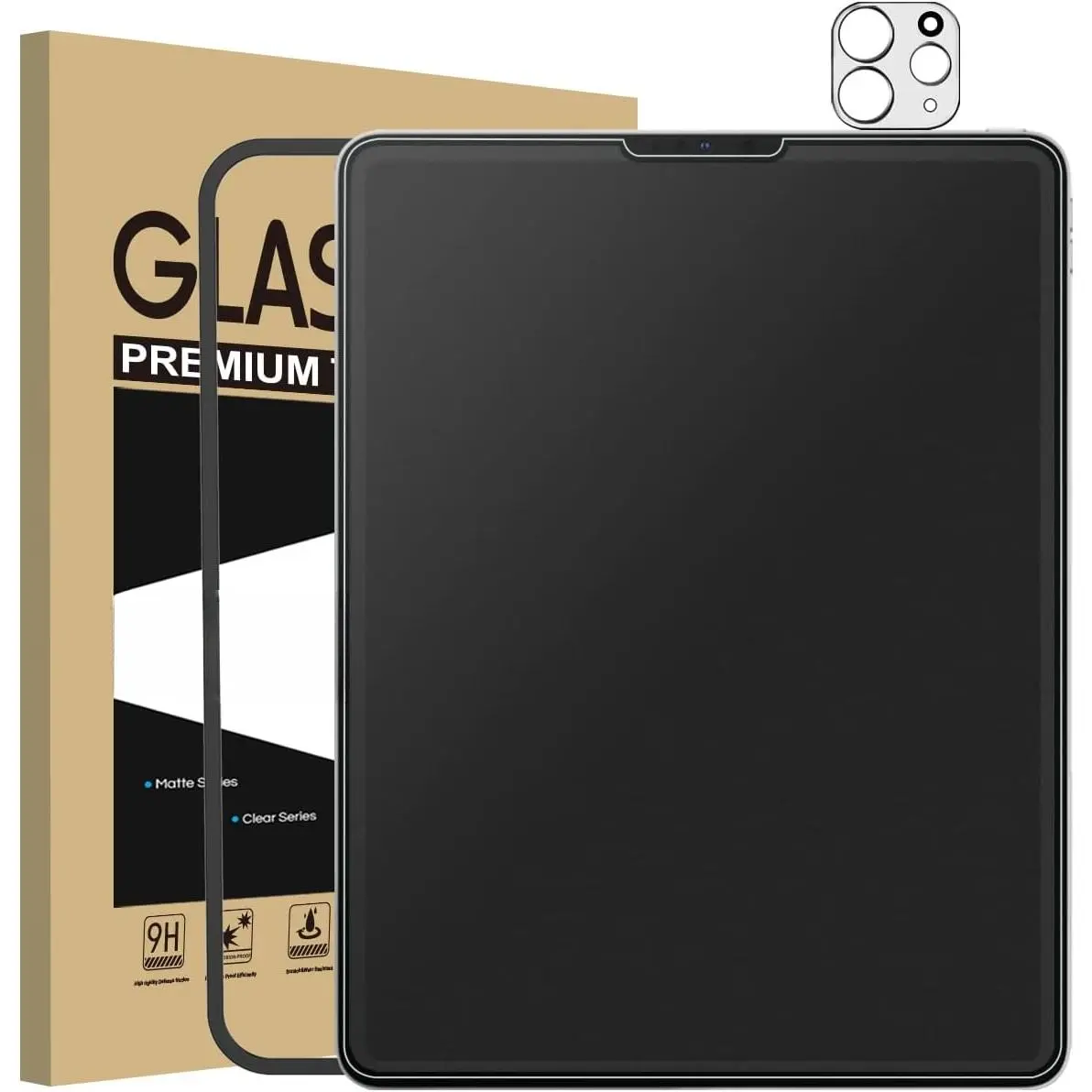 Matte Glass Screen Protector for iPad Pro 11-Inch(2022/2021/2020/2018)/ iPad Air 5/ Air 4 10.9", Anti-Glare & Anti-Fingerprint Tempered Glass