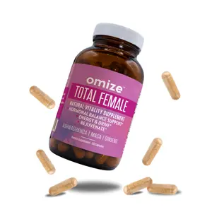 Omize Total Female – Natural Hormonal Balance Supplement for Women – All Natural Ingredients - Boost Energy, Focus & Daily Wellness - Gluten Free & Vegan - 60 Capsules
