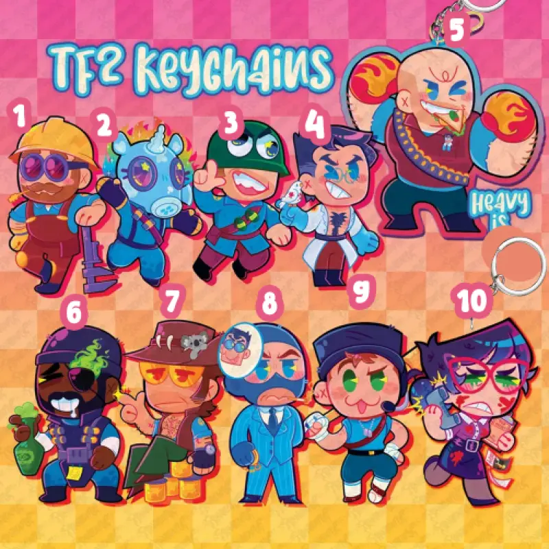 Team Fortress Keychains 1