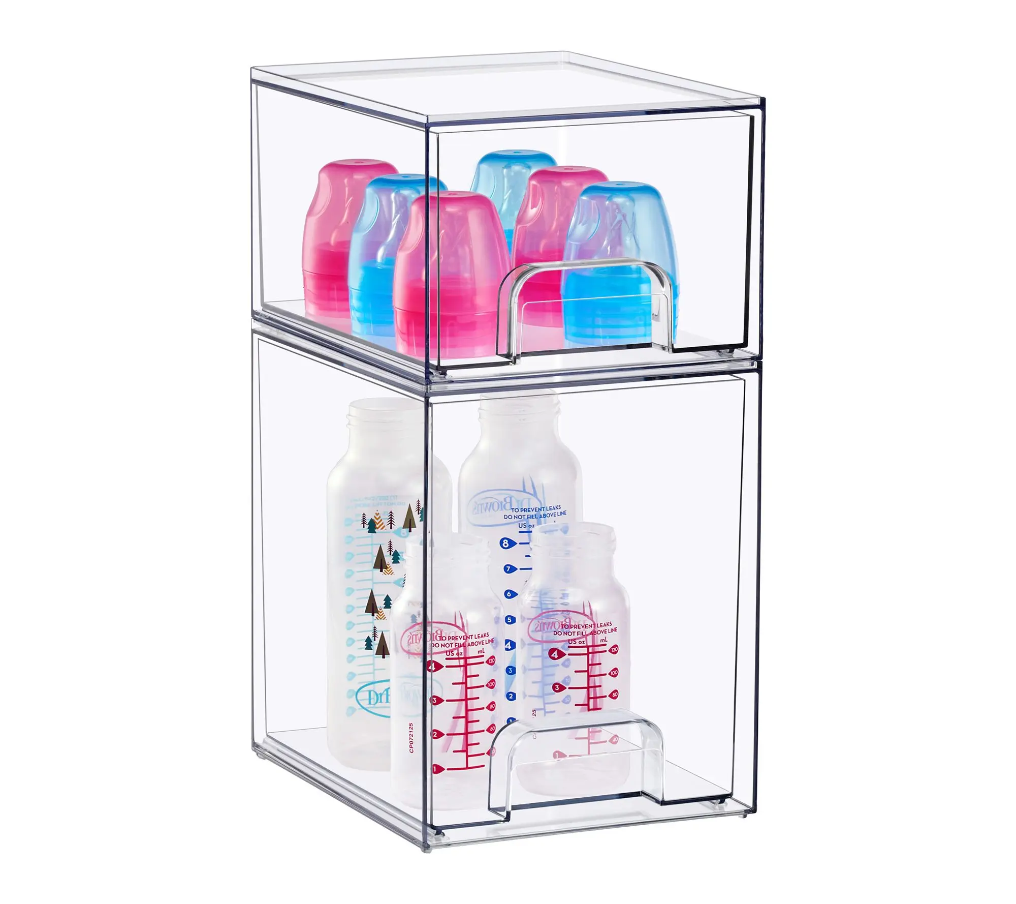 Sorbus Stackable Acrylic Storage Drawers Clear Bins - 2 Pack