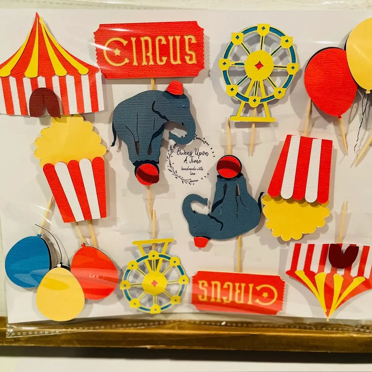 Circus Themed Cupcake Toppers