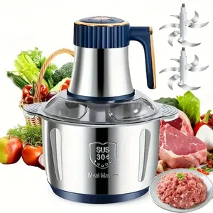 5-liter multi-functional blender, 5-speed control, 500W meat grinder, featuring both juicing and dough-making functions, equipped with 6 double-layer blades, suitable for meat, vegetables, nuts and baby food