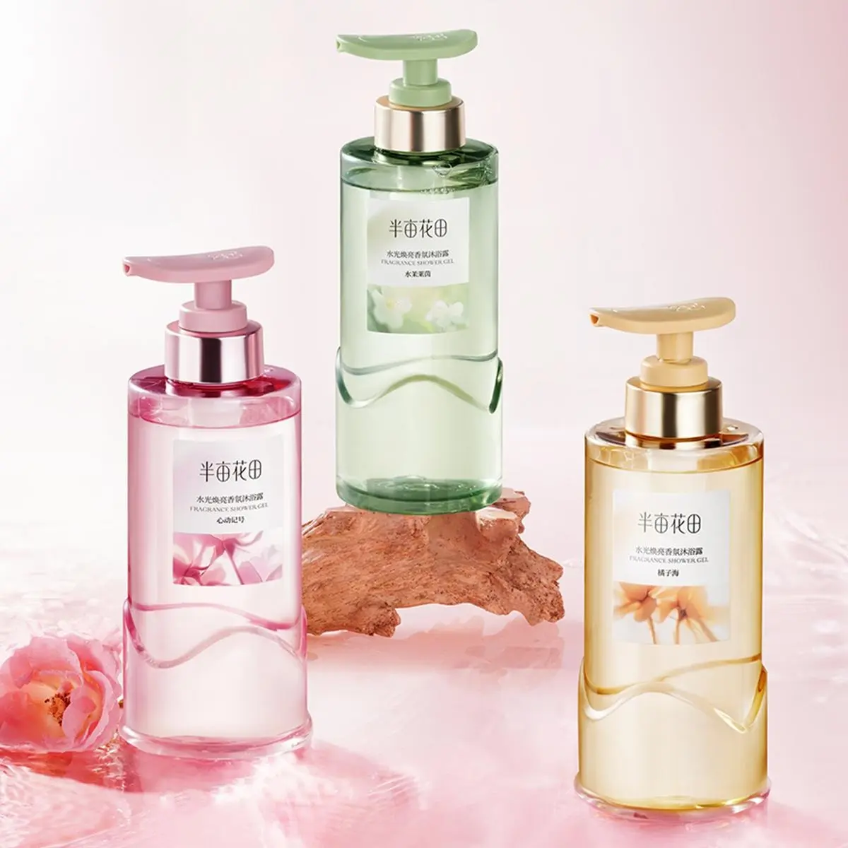 LITTLE DREAM GARDEN Orient Perfumed Shower Gel - 300g Hydrating Body Wash with Pure Essence, 12H Long-Lasting Camellia Rose Orange Fragrance