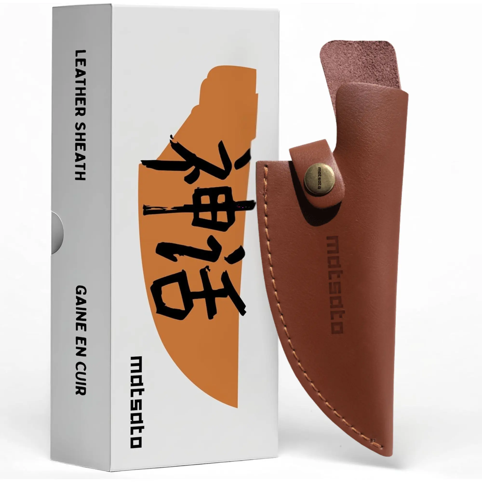 Premium Leather Sheath for Matsato Knife – Custom-Fit, Durable Protection for Your Japanese Chef's Knife | Handcrafted, Stylish, and Secure Storage for Ultimate Blade Safety | Perfect for Home Chefs & Professionals | Ideal for Long-Lasting Knife Care