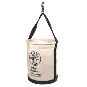 Klein Tools 12-Inch Canvas Bucket, 75-Pounds Load Rate