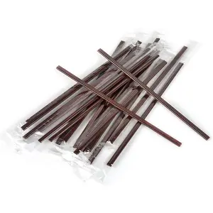 400 Individually Wrapped 6.7in Disposable Plastic Three-hole Coffee Stirrers Sticks Health and Safety Drink Stirring Rod Coffee Straws