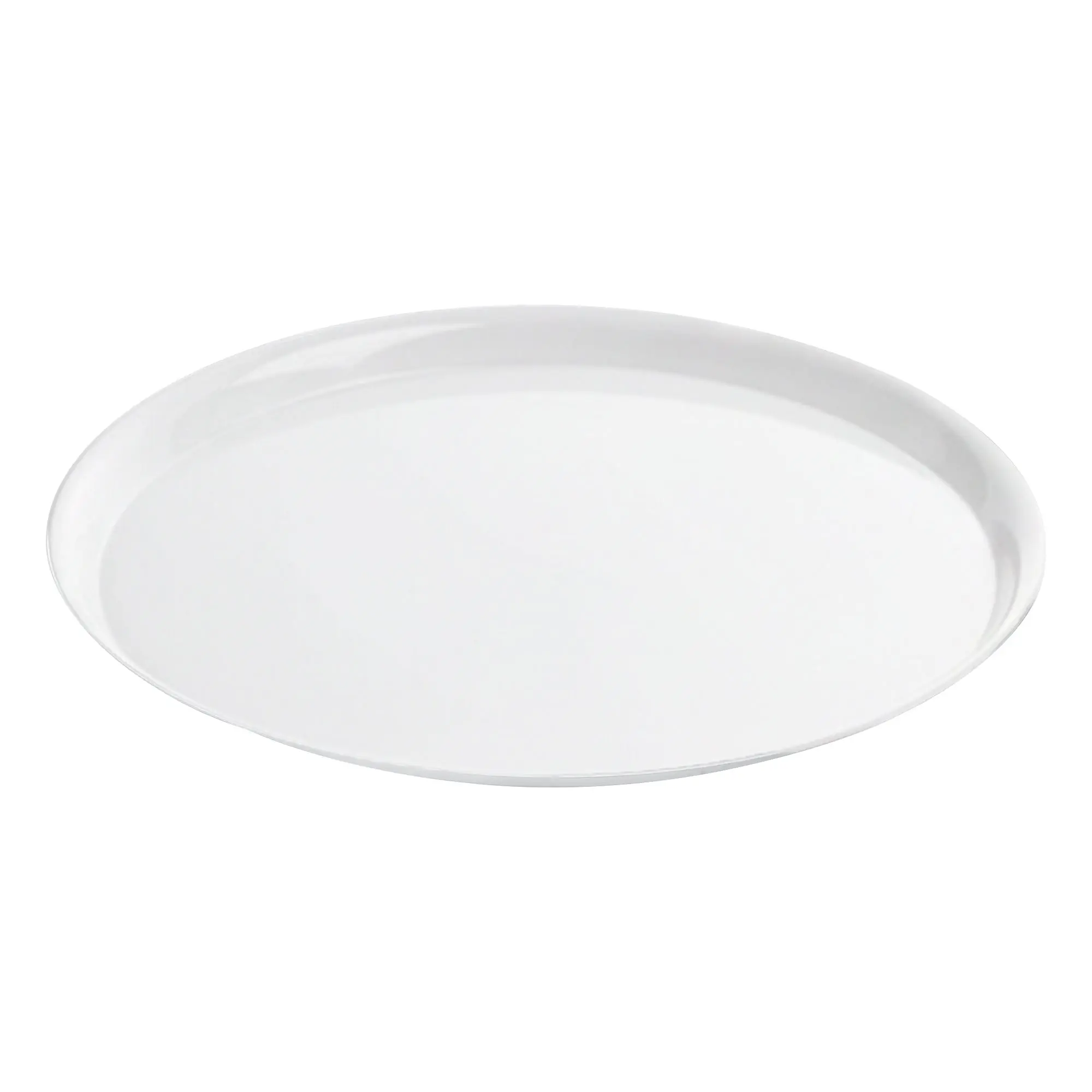 16" White Round Plastic Trays