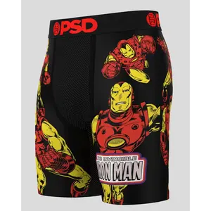 PSD Mens Marvel - The Invincible Boxer Brief - Standard Length 7 Inch Inseam, Soft and Breathable Poly Blend Fabric