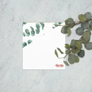 Eucalyptus Notepad - Perfect for Office and School Supplies, 40/50 Single-Sided Tear-Away Pages, Hard Cardboard or Magnetic Backing