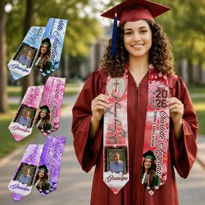 Custom In Loving Memory Graduation Stole, Personalized Memorial Photo Grad Sash, Mom Gifts for Daughter, Class of 2026