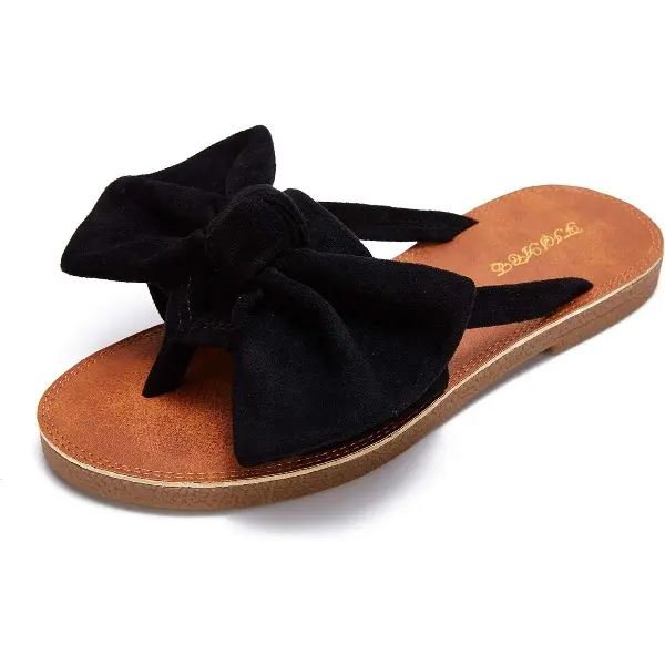 Coutgo Womens Slip On Flip Flops Ring Toe Strappy Summer Gladiator Flat Sandals tiktokshopbacktoschool