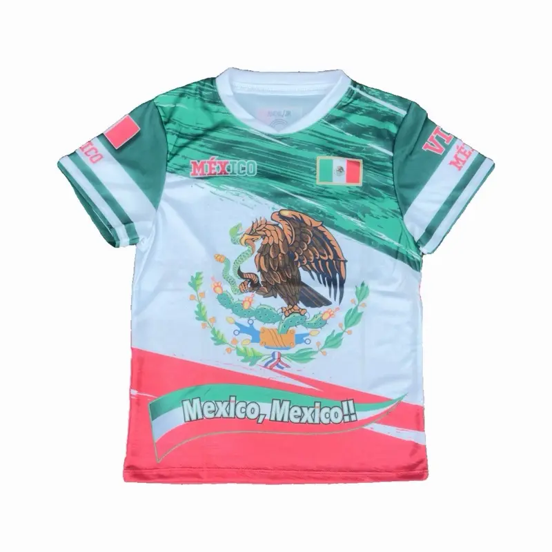 Mexico Jersey Tradicional with Flag Authentic Design Unisex Fit for Virgencita & San Juditas Soccer Fans Distinctive Graphics