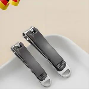 Stainless Steel 2-Piece Durable Nail Clipper Set, Professional Nail Care Tool for Precise Fingernail & Toenail Grooming, Daily Manicure Accessory Nail Clippers fathersdaygift