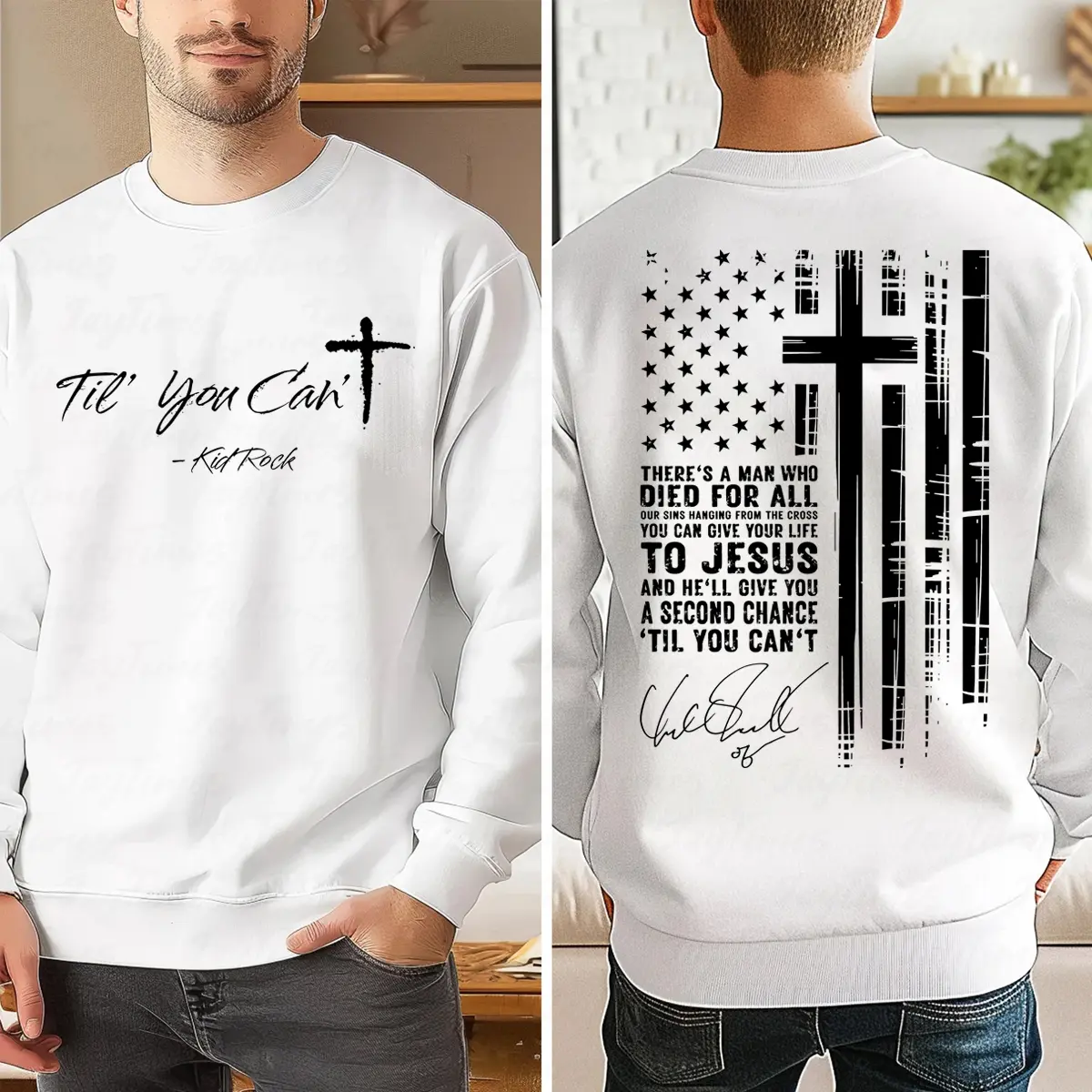 Til' You Can't Lyric Sweatshirt 2 Sided, Music Merch Tee, Gift For Men And Women