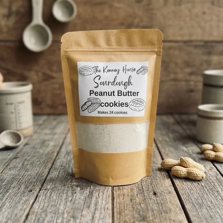 The Kenney House Sourdough Peanut Butter Cookies Mix - Makes 24 Cookies - Perfect for Baking Enthusiasts