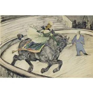 Henri de Toulouse-Lautrec, Travail sur le panneau, The Circus by Toulouse-Lautrec, Limited Edition Lithograph