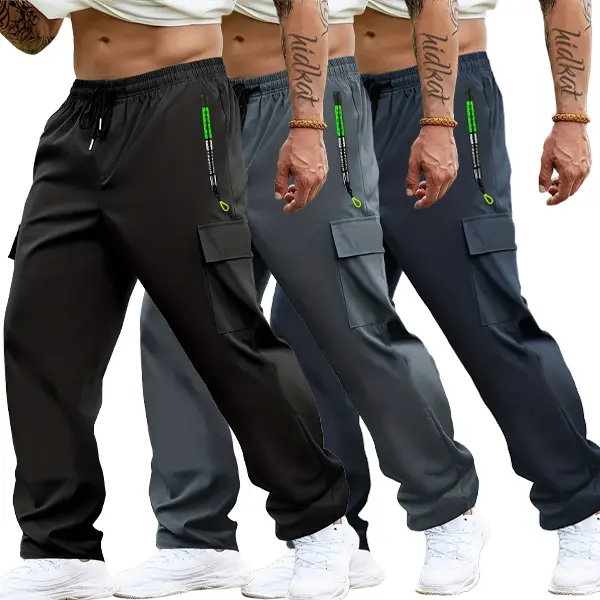 3-Pack Daily & Commute Cargo Pants - Multi-Pocket, Breathable Micro-Stretch, Multi-Colors, Plus Size, Wrinkle-Resistant Unisex Trousers Fit pantalones para hombre pants for men cargo pants for men work pants men Fit