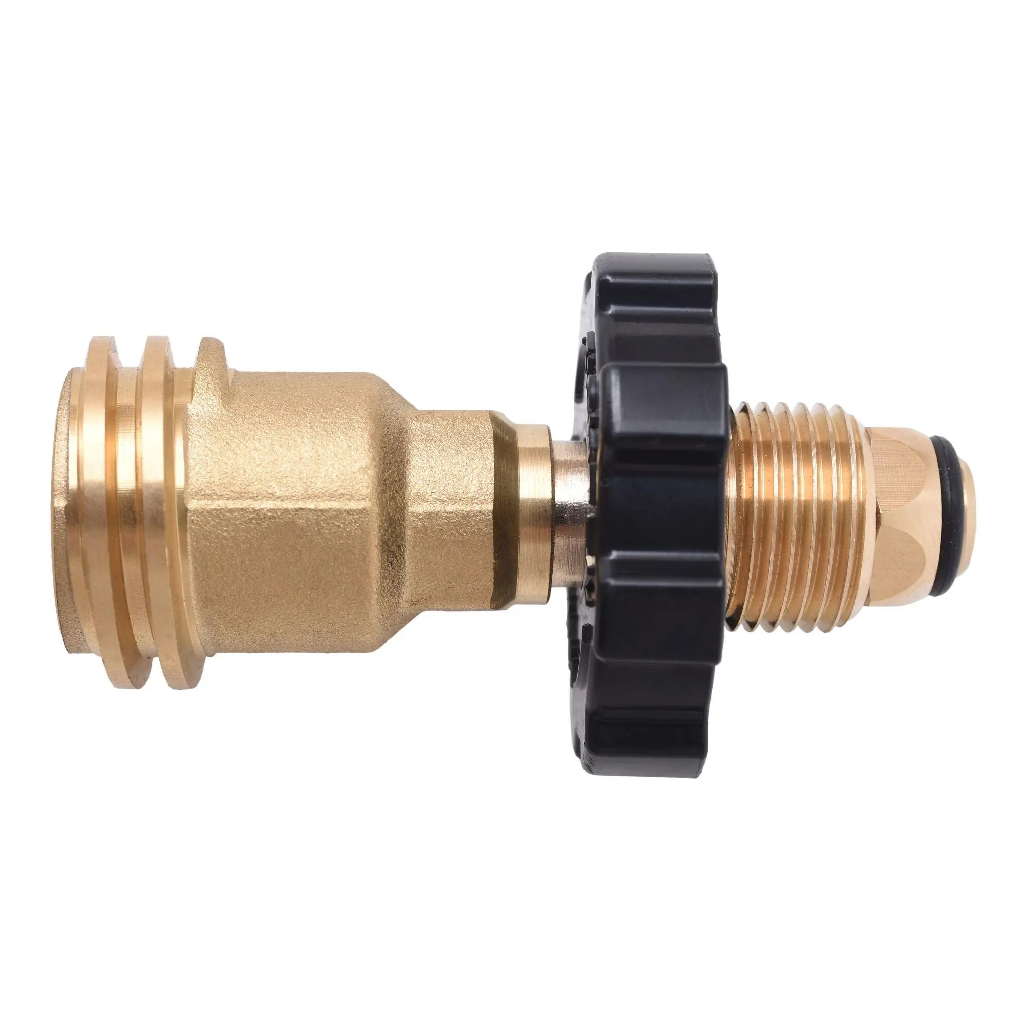 Flame King Propane Tank Adapter POL to QCC1 Type Converts Propane Tank from Old to New Connection