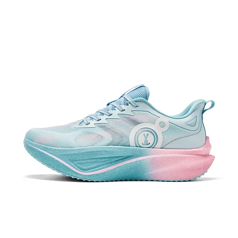 Men's Athletic Running Trainers - Lightweight, Breathable Mesh, Carbon Plate Spring, Bouncy Cushioned Rebound, Raised Drop Guides Motion Casual Sneakers for Women, Bouncy Casual Trainers