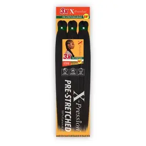 Sensationnel Braids XPRESSION 3X Pre-Stretched Braid 58" (Per Pack)