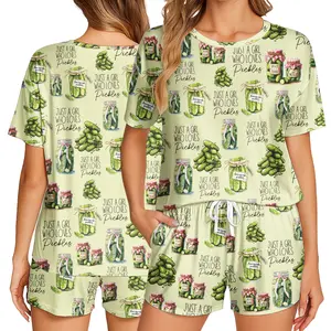 Vintage Pickle Jar Pajama Set - Soft & Alluring Nightwear | Loungewear, Homewear, Valentine Gift, Ideal Gift for Mom or Her