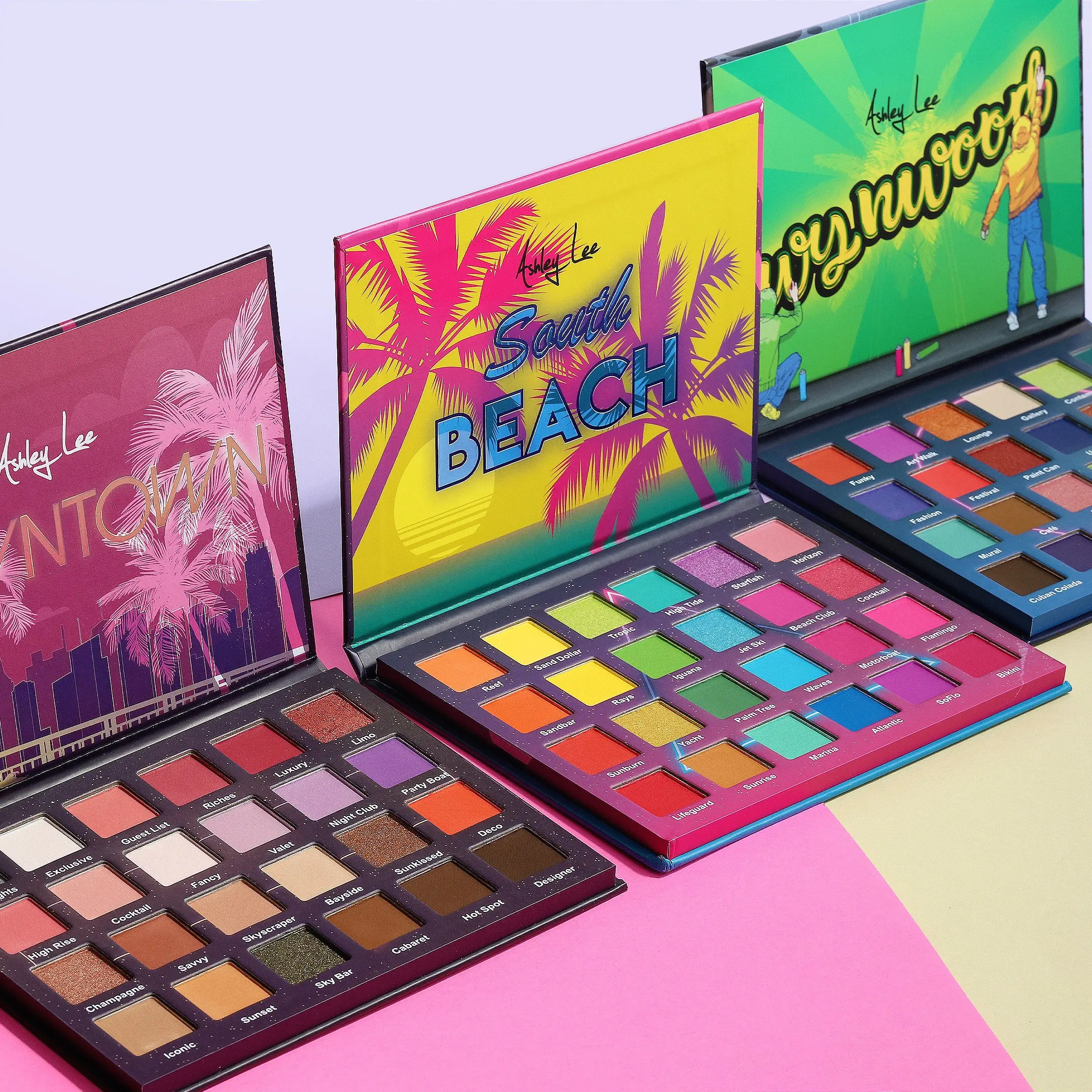 Miami Collection Complete Set - Eyeshadow, Matte & Shimmer Makeup - Three Palettes for Various Shades for Makeup Application