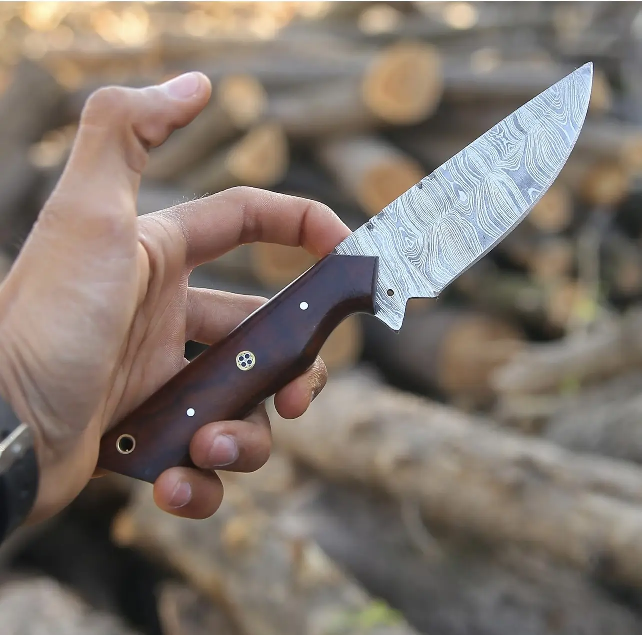 Custom Handmade Fixed Blade Hunting Knife - 9 Inch hand Forged Full Tang Knives For Hunting, Outdoor Camping, Hiking, Fishing, Bushcraft Knives With Leather Sheath