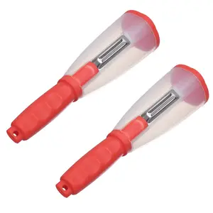2Counts/Set Stainless Steel Peeler, Non-Slip Ergonomic Handle, Rust Resistant Kitchen Tool, Portable Easy Clean Outdoor Dorm Accessory, Kitchen Gadgets