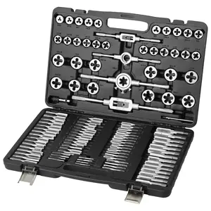 VEVOR Tap and Die Set, Various specifications, Include Metric Size M2 to M18, Bearing Steel Taps and Dies, Essential Threading Tool for Cutting External Internal Threads, with Complete Accessories and Storage Case