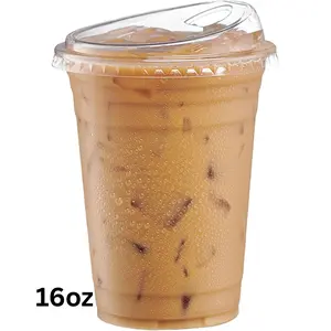 50pcs Crystal Clear Disposable Cups with Lids - 16/20/24oz, BPA-Free PET Plastic, Perfect for Iced Coffee & Cold Drinks, Ideal for Parties, Weddings