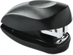 Tot Mini Stapler, 12 Sheet Capacity, includes 1000 Staples and Built-In Staple Remover, Black Office Stationery Supplies Office Accessories